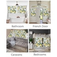 thumbnail image 3 of Lemon Bird Short Blackout Curtains 24 Inch Long Fruit Leaves Branch Vintage Watercolor Rod Pocket Kitchen Curtains, 2 Panels Thermal Insulated Room Darkening Drapes for Bedroom, 30"W x 24"L, 3 of 5