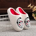 thumbnail image 3 of ZELAND Unisex Halloween Pumpkin Ghost Warm Winter Cotton Slippers - Thick Sole, Anti-Slip, Indoor House Shoes for Couples, 3 of 5