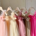 thumbnail image 2 of MILANCEL Nouvelle Robe d'Été en Maille Douce pour Enfants Filles 6 Couleurs Suspendues Jupe de Plage Florale Robe Tutu Princesse pour Enfants, 2 of 5