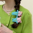 thumbnail image 4 of FENOHREFE Novelty Barrettes Hair Clip Little Girl Fun Elephant Flat Clip Hairpin Elephant Kidcore Hair Clip for Bunches, 4 of 7