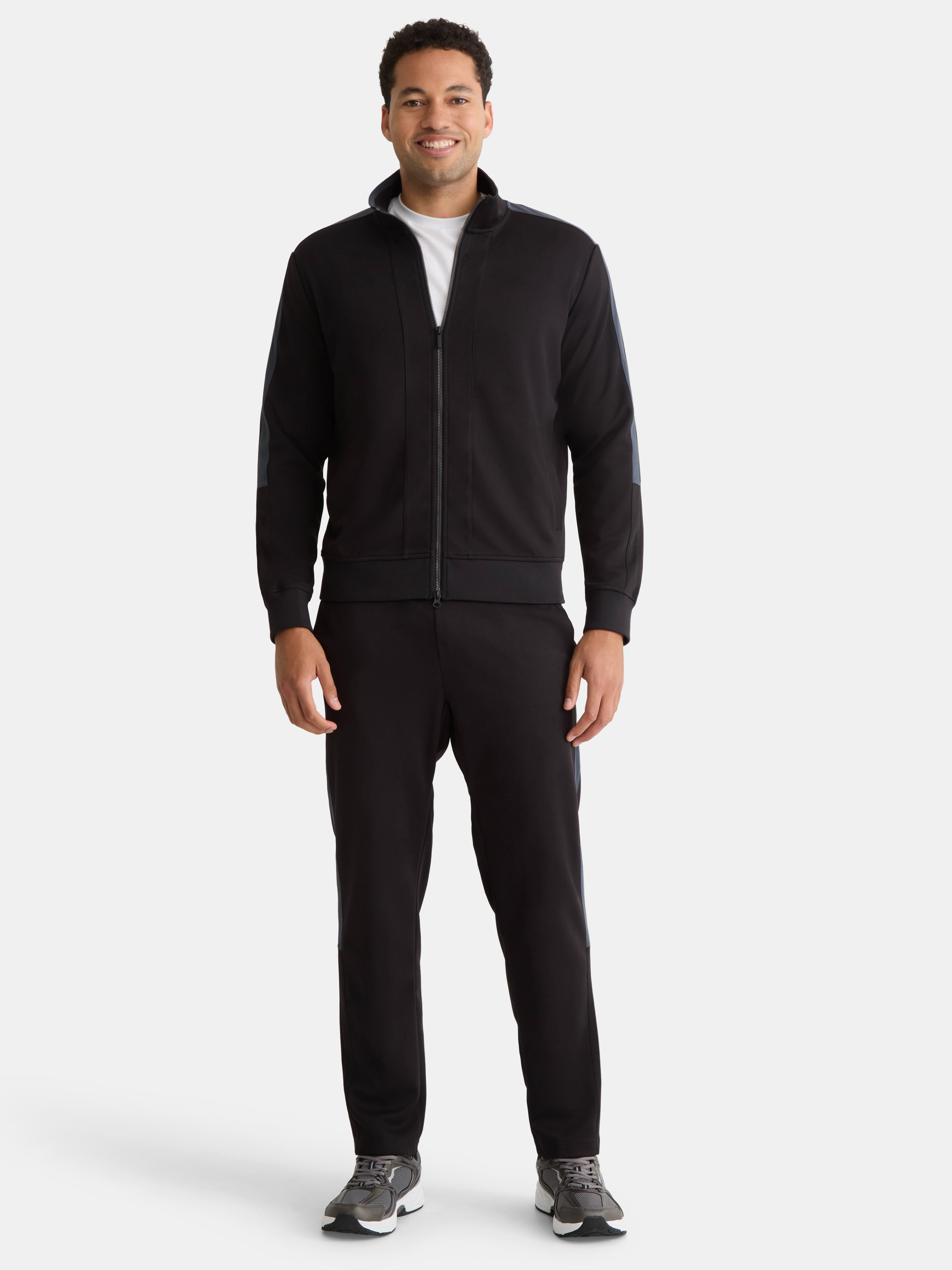 Athletic Works Men's and Big Men's Tricot Track Pants with Side Stripes, Sizes S-3XLT