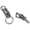 thumbnail image 2 of John Bead Stainless Steel Antique Silver Clasp - Dragon Head, 37 x 13 mm, 2 of 2