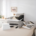 thumbnail image 6 of Homewish Mid Century Geometric 7pcs Bedding Comforter Set for Teens Boys Girls,Minimalist Stripes Queen Bedding Sets Super Cozy,Vintage Aesthetic Queen Sheet Sets,Lightweight Room Decor,Reversible, 6 of 8