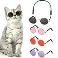 thumbnail image 2 of Cat Sunglasses Summer Outdoor Puppy UV Protection Sunglasses Dolls Sun Glasses Small Dog Cosplay Photo Props Cute Pet Sunglasses, 2 of 10