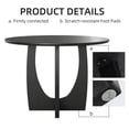 thumbnail image 4 of MAYEERTY 59x59x30 Modern Dining Table, Contemporary Home Wood Kitchen Table, Black, 4 of 9