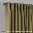 thumbnail image 5 of 3S Brother's Extra Long Room Darkening 95" Length Faux Velvet Olive Green Curtain Drapes - Hanging Back Tab 5-25 Feet Custom Made ( 1 Panel ) - Made in Turkey (100"Wx95"L), 5 of 5