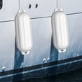 thumbnail image 1 of Gymax Lot de 4 Garde-Boue de Bateau 27 Pouces Pare-Chocs Marin Gonflable à Main Blanc, 1 of 10