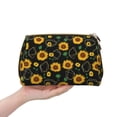 thumbnail image 4 of Naloa Flower (2) Leather Makeup Bag for Purse Travel, Portable Small Cosmetic Organizer for Women and Girls, Make up Bag with Zipper, 4 of 8