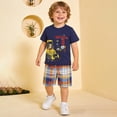 thumbnail image 7 of Leey-World Toddler Boy Cotton Summer Short Sleeve T-Shirt and Short Set Kids Outfit Sets Boys 5t(Navy,4-5 Years), 7 of 7
