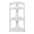 thumbnail image 5 of Niche Flip Flop 34 Inch Folding 3-Shelf Corner Bookcase, No Tools Assembly, Sturdy Solid Wood, Easy Setup, Space-Saving Bookshelf for Home, Office, Dorm, Living Room, Bedroom, White Finish, 5 of 8