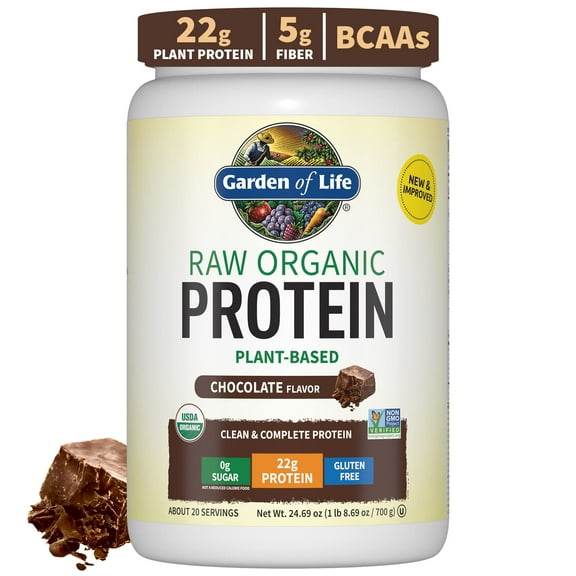 Garden of Life Raw Organic Protein Chocolate 23.4oz (1 lb 7.4 oz / 664g) Powder