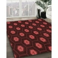 thumbnail image 3 of Ahgly Company Machine Washable Indoor Square Transitional Red Area Rugs, 8' Square, 3 of 7