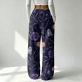 thumbnail image 6 of Fabrcox Womens Fleece Pajama Pants Halloween Funny Pumpkin Ghost Witch Womens Sleeping Pants Spooky Fall Winter Cozy Fluffy Wide Leg Pj Pants Women Gray XXL, 6 of 6