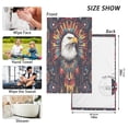 thumbnail image 6 of Yayeee 100% Cotton Hand Towels for Bathroom 16" x 28" Soft Absorbent Kitchen Towel, Brown Abstract Eagle, 6 of 7
