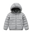 thumbnail image 4 of Jalioing Big Boys Winter Puffer Jacket Lightweight Long Sleeve Zipper Puffy Coat Solid Color Thermal Outerwear for Teen, 4 of 6
