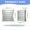 thumbnail image 2 of Cubierta de Ventilación de Aluminio Uxcell, Rejilla de Ventilador de Escape Louvered Automática de Gravedad Cuadrada de 12x12 Pulgadas, 2 of 6