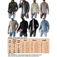 thumbnail image 2 of Frontwalk Men Tunic Shirt Button Down Shirts Lapel Neck Tops Mens Lightweight Blouse Long Sleeve Light Grey 2XL, 2 of 2