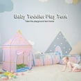 thumbnail image 6 of 3pcs Baby Play Tent with Crawl Tunnel Basketball Hoop Indoor/Outdoor Kids Boys & Girls Toddler Ball Pit Tent Playhouse for 18 Months-8 Year Old, Pink (No Ocean Balls), 6 of 8