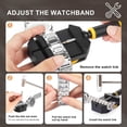 thumbnail image 2 of shiyou-JOREST Watch Link Removal Kit, Resizing Tool for Bracelet Adjustment & Replacement, Pin Remover for Sizing Strap, Watch Adjuster, Hammer for Watch Repair, Adjust Band, with User Manual, Punche, 2 of 4