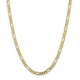 thumbnail image 1 of Solid 14k Yellow Gold 5.50mm Concave Open Figaro Chain Necklace - with Secure Lobster Lock Clasp 28", 1 of 2