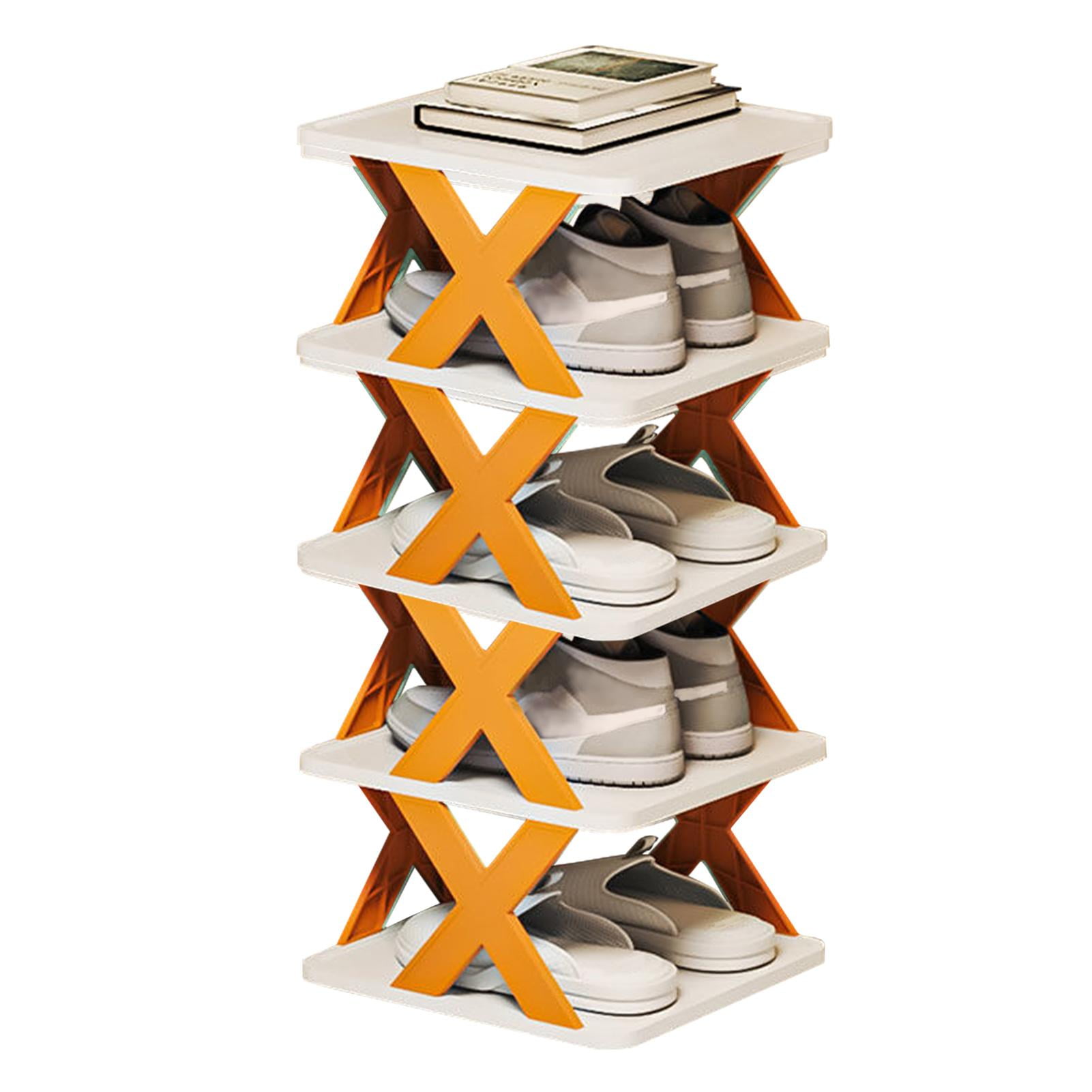 Vertical Shoe Rack Multi Tiered Removable X Shape Shoe Shelf