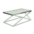 thumbnail image 2 of Gen Coffee and End Table Set of 3, Tempered Glass Top, Chrome Metal Base, 2 of 5