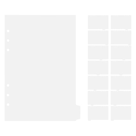 GOOHOCHY 14Pcs White Plastic Binder Dividers with Tabs for Efficient Notebook and Planner Organization