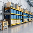 thumbnail image 4 of MIIIKO Heavy Duty 4-Tier Adjustable Storage Shelves, 5000LBS Capacity Metal Shelving Unit, 71"W x 24"D x 70"H Steel Rack for Garage Warehouse Basement, Commercial Utility Shelving, Black&Yellow, 4 of 9