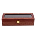 thumbnail image 5 of KAKOWELY Watch Box 1Pc 6 Slots Vintage Watch Box Wooden Watch Storage Box Watch Display Box12.6"X4.45"X3.27", 5 of 5