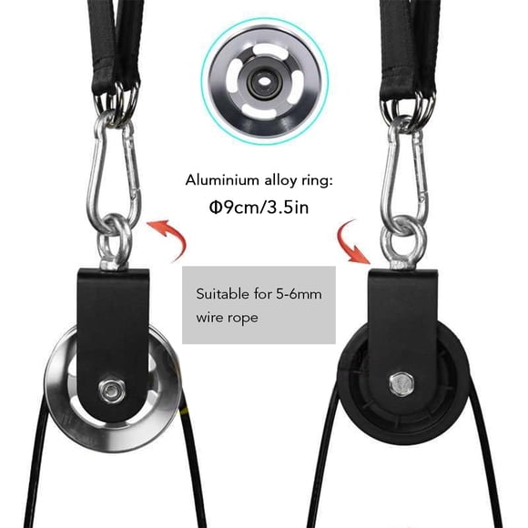 Pulley System, Pulley Cable Machine Attachment System Weight Pulley System Pulley System For Home Gym with Upgraded Loading Pin Super Silent Detachable 360 Degree Rotation Pulley