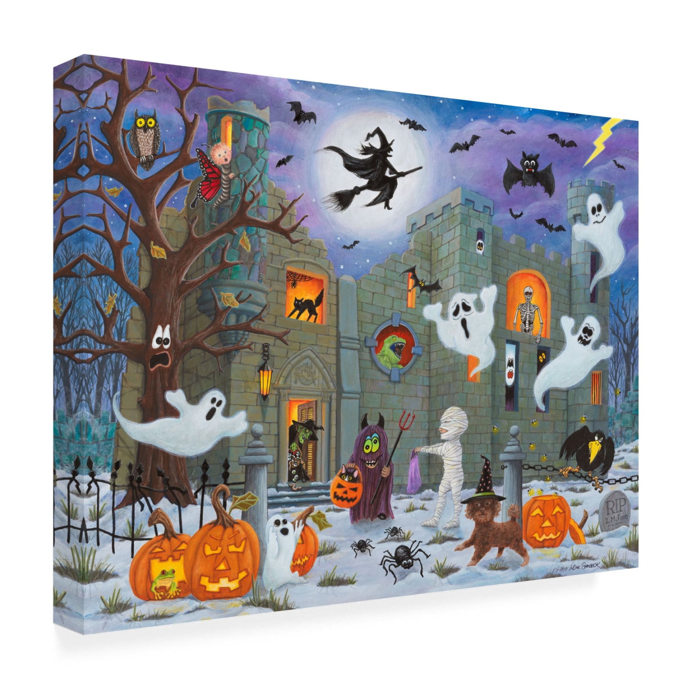Canvas Wall Art - Kathy Kehoe Bambeck 'Haunted Castle' Wall Art for Living Room, Bedroom, or Office Décor by Trademark Fine Art - 24 x 18 Inches