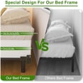 thumbnail image 6 of 7 Inch Full Size Bed Frame for Box Spring and Mattress, 9  Support Metal Bed Base, Tool-Free and Easy Assembly, Black, 6 of 6