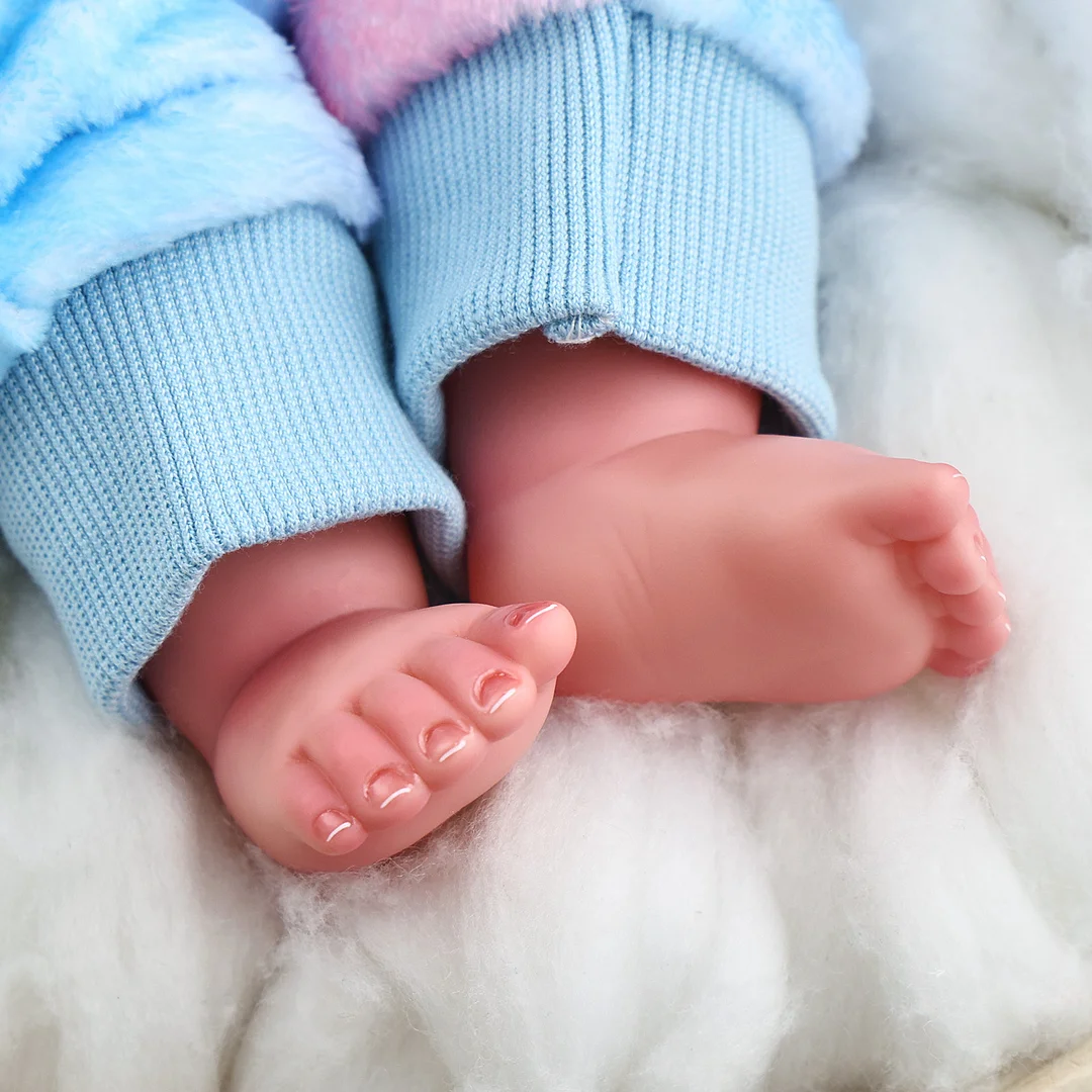 BABESIDE 17 Inch Lifelike Baby Dolls Twins Boy Girl Soft Vinyl Real Life Baby Dolls with Clothes and Toy Gift for Kids Age 3+
