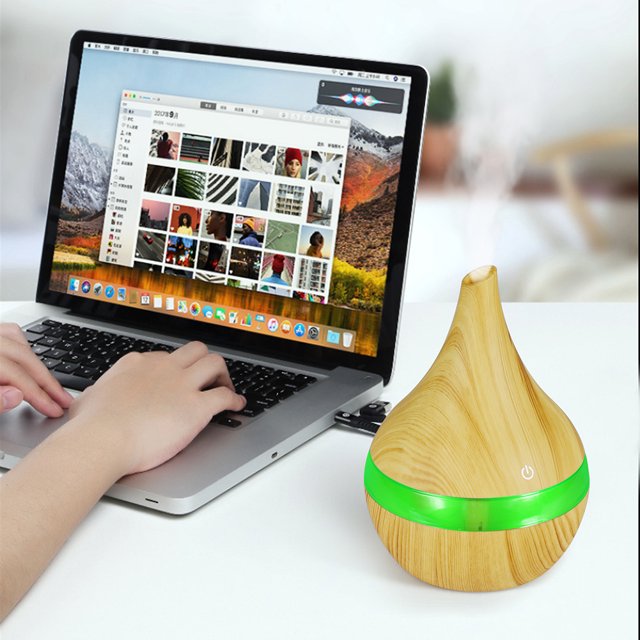 Eléctrico Humidificador de grano de madera de 300 mlgenerador de niebladifusor de aroma colorido USB (A) Ndcxsfigh Nuevos Originales
