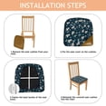 thumbnail image 4 of Pioneer Flower Seat Covers for Dining Room Chairs Set Of 4,Stretch Printed Washable Chair Seat Cover with Elastic Ties and Button,Removable Waterproof Couch Cushion Covers, 4 of 6