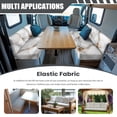 thumbnail image 3 of Yuyamidu White Marble Print RV Dinette Cushion Covers 2 Pcs Couch Cover for RV Camper Sofa Soft RV Stretch Sofa Seat Slipcovers Stretchable Camper Cushion Cover, 3 of 7