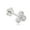 White, variant on AVORA 14K Yellow Gold Simulated Diamond CZ Triangle Cartilage Piercing Flat Back Earring Body Jewelry (18 Gauge)