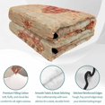 thumbnail image 4 of Full Quilt Set 78''x90'', Red Beige Lightweight Bedspread Coverlet Set with 2 Pillow Shams, Vintage Boho Ethnic Geometric Abstract Art Breathable All Season Quilt Bedding for Bedroom/Guest Room, 4 of 9