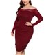 thumbnail image 1 of Vestido de retazos grande para mujer, falda envolvente a la cadera, manga larga, informal, vestido de columpio, vestido largo Wmkox8yi  FGJ1629, 1 of 5