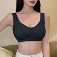 thumbnail image 6 of SMihono Wide Strap Ladies Wireless Seamless No Underwire Sleep Bras for Older Women Full Coverage Everyday Wirefree T Shirt Bra Black L, 6 of 6