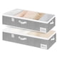 thumbnail image 1 of StorageWorks Caja de almacenamiento debajo de la cama, contenedor de almacenamiento para ropa, mantas y zapatos, bolsas plegables debajo de la cama, gris, grande, paquete de 2, 1 of 5