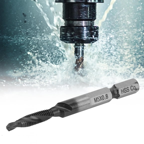 YAHHU Multifunctional Compound Tap Screwdriver Drilling and Tapping Integrated Drill Bit Set M5 X 0.8