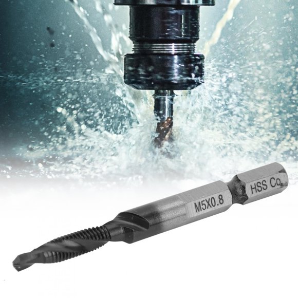 Hex Shank Spiral Tap,Multifunctional Compound Tap Screwdriver Drillingand Tapping Compound Tap State-of-the-Art Design