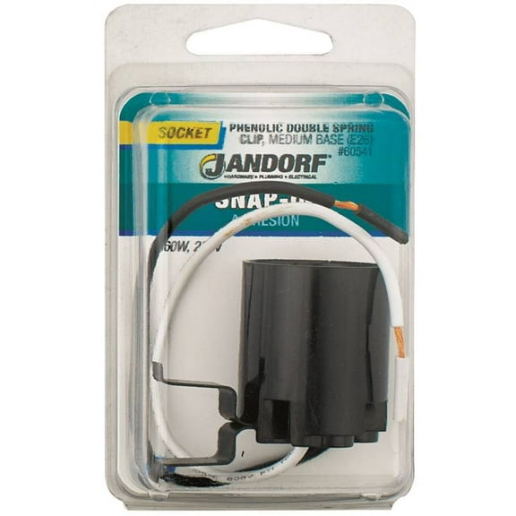 Jandorf 60541 Lamp Socket, 250 V, 660 W, Phenolic Housing Material, Black