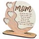 thumbnail image 1 of Placa de madera en forma de corazón para madre, regalo para el día de la madre, regalo personalizado para mamá en su cumpleaños, decoración, 1 of 6