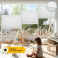 thumbnail image 3 of Grandekor Top Down Bottom Up Cellular Shades Cordless, 35" Wx64 H, Pull Down Honeycomb Blinds for Windows Room Darkening Blinds & Shades for Living Room Bedroom, Blackout, White, 3 of 8