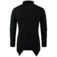 thumbnail image 6 of GZWYHT Mens Hoodies And Sweatshirts,Jackets for Men T Tops Blouses Men Button Long Vintage Solid O Shirt Neck Sleeve Spring Winter Men's Dress Shirts Men Clothing,Men's Fashion Black XXL, 6 of 8