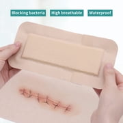 Dimora Silicone Foam Dressing with Border Adhesive 4x8 Waterproof Wound Dressing Bandage for Wound Care 5 Pack