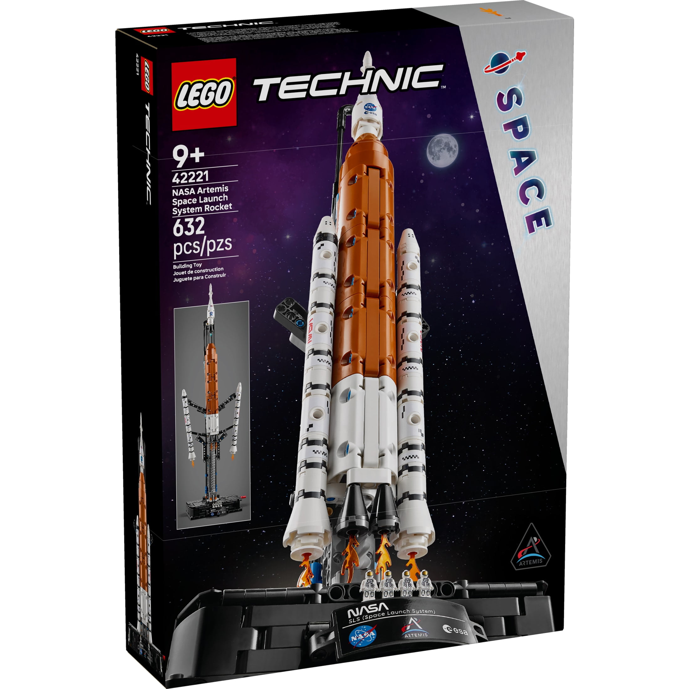 LEGO Technic NASA Artemis Space Launch System Rocket Building Toy for Boys & Girls - STEM Learning & Space Toy W/3-Stage Launch Function for Kids, Ages 9+ - Idea for Birthdays - 42221