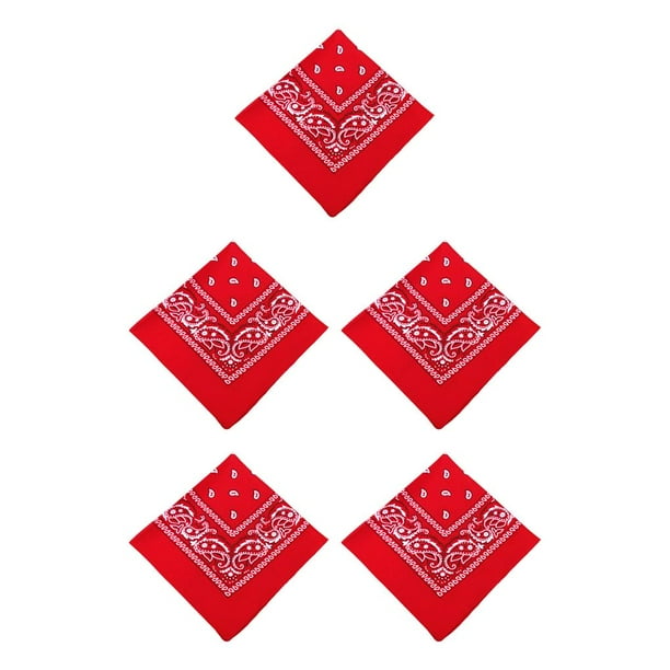 Advancent Unisex Poliéster Turbante Bandana Chic Bufanda Cuadrada Paisley Estampado Diadema Senderismo Moderno Pañuelo Regalos Rojo Type2 NO2 Advancent CBP263469